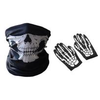 1 rinkinys Helovino skeletas pirštinės vaiduoklio kaukė rinkinys šiurpi baisi kaukė Cosplay rekvizitai Maskaradas karnavalas vakarėlis Helovino kostiumas suknelės aksesuarai juoda