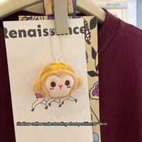 Monkey King Plush Keychain Toy Cartoon Capybara Sun Wukong Stuffed Doll Pendant Car Key Ring Backpack Bag Decor Kid Gift