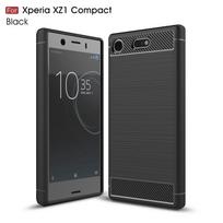 Sony Xperia XZ1 Compact G8441 dėklas Atsparus smūgiams Silikoninis buferis TPU Silikoninis galinis dangtelis Minkštas dėklas Sony XZ1 Compact G8441 Sony Xperia XZ1 Compact juoda