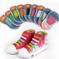 Silicon Laces Lazy Elastic Silicone Shoelaces Unisex Elastic Shoelace T-tie Creative No Tie Rubber geltona