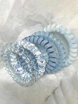 5pcs Blue Tone Ditsy Floral Elastic Hair Scrunchies For Women, Sweet & Cute, Versatile, Elegant, Minimalist, Suitable For Daily Wear, Casual one-size mėlyna