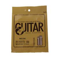 Orphee NX36 Nailoninės Klasikinės Gitaros Stygos 6vnt Pilnas Rinkinys Pakeitimui (.028 .043) Nailoninė šerdis, sidabru padengtas apvalkalas, įprastas laidas
