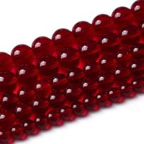 Raudono Kvarco Onikso Akmens Cinoberio Karoliukai 15  Gija Lygūs Laisvi Tarpiniai Karoliukai 4/6/8/10/12mm Papuošalų Gamybai DIY Apyrankių Priedai Dia 4mm
