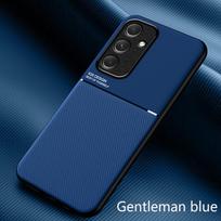 For Samsung Galaxy A25 A55 5G Case Luxury Leather Magnetic Car Holder Phone Case For Samsung A55 A 25 55 5g Silicone Back Cover For Galaxy A25 5G mėlyna