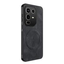 Skirta Infinix Note 50 prabangi minkštos odos telefono dėklas Skirta Infinix Note 50 Pro Plus apsauginis buferis smūgiams atsparus magnetinis dangtelis Infinix Note 50 4G juoda