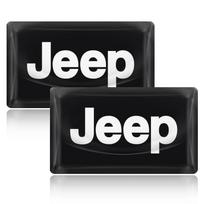 2/10 vnt. Automobilio interjero emblemos lipdukas 3D epoksidiniai klijai Decals Aksesuarai Jeep Grand Cherokee Wrangler Renegade Compass Patriot Liberty 2pcs