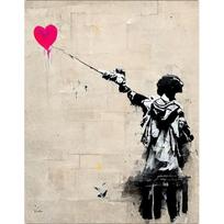Pop Street Grafiti Sienos Meno Plakatai Banksy Berniukas Mergaitė su Balionu ant Drobės Plakatai Spaudiniai Tapyba Svetainės Namų Dekoras Dovanos 21X30cm Unframe