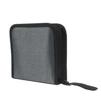for 40Pcs CD Storage Case- CD DVD Booklet Holder CD DVD Discs Fabric Cloth Handbag CD/DVD Organizer Case pilka spalva
