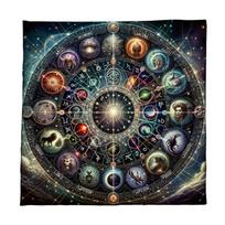 Portables Washable Reading Cloth Mystical Velvets Ritual Cloth Durability Mats for Divination Ceremonies 50x50cm