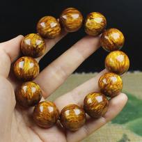 Auksinės Jūrinės Gluosnio Juodo Koralio Budistinės Karoliukų Apyrankė - 108 Karoliukai, Daugiasukė, 20mm ir 18mm. Golden Wire 12mm Bracelet