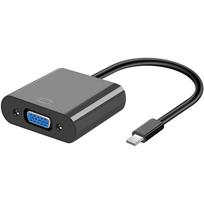 USB C 3.1 adapteris Type-C į VGA adapterio laidas HD 1080P, skirtas MacBook Pro Samsung TV telefono nešiojamojo kompiuterio ekrano linijos projekcijos keitiklis juoda