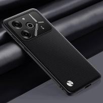 Luxury PU Leather Case For Tecno Pova 6 Pro Back Cover Matte Silicone Full Protection Phone Case For Tecno Pova 6 Pro 5G Coque Tecno Pova 6 Pro matinė juoda spalva
