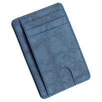 New Men's Leather Wallet Thin Credit Card Holder ID Case Purse Bag mėlyna