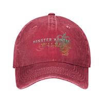 Monster Hunter Wilds Baseball Cap Vintage Distressed Denim Video Game Snapback Hat Men Women Outdoor Summer Adjustable Caps Hat Adjustable