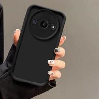 Prabangūs silikoniniai dėklai Xiaomi Redmi A3 dėklui Xiaomi Redmi A3 telefono dėklas Matinis Anti-drop Minkštas apsauginis dangtelis For Redmi A3 juoda
