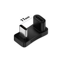 Jungtis 90 laipsnių USB C ilgintuvas greito įkrovimo adapteris 2 viename USB C adapteris dešiniojo kampo keitiklis AU type extended
