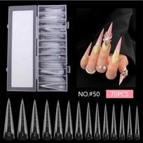 70/140/150 vnt. Nailpop dvigubos sistemos nagų formos priauginimui, dirbtinių nagų galiukai, viršutinės formos nagams, gelio formavimo šablonas, meno įrankiai NO50 gray