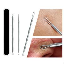 3x Stainless Steel Blackhead Remover Tool Kit Pimple Removal Plastic box Plastic box