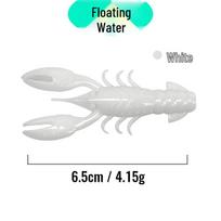 Large Bionic Lobster Soft Lure - Floating Shrimp Black Pit for Perch, Mandarin Fish, Ned Rig & Drop Shot. white