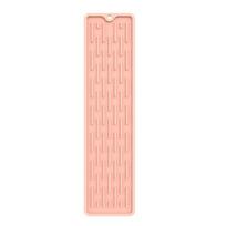 Anti-slip Silicone Faucet Mat Waterproof Sink Drain Pad Wrap-around Design Kitchen Countertop Protector Drying Soap Toothbrush Holder Splash Guard rožinė