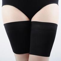 Unisex šlaunies mova Elastinga šlaunies mova Silikoninės kojinės movės Sporto prekė Kojos juosta XS juoda