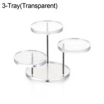 Kepimo indų laikiklis Torto įrankiai Akrilinis stendas Cupcake stendas Sandėliavimo lentyna Papuošalų organizatorius 3-Tray(Black)