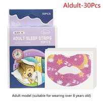 30 vnt./dėžutė Anti-Snoring lipdukai suaugusiems vaikams nakties miegui, lūpų, nosies kvėpavimo gerinimo pleistras, burnos korekcijos lipduko juosta as the picture