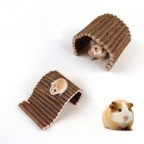 Šakos Hamsterio Arkos Žaislas Kramtomas Laipiojimo Laiptelis Tvora Sirijos Hamsteriui Dantų Šlifavimas Augintinio Narvo Žaislas one size ruda