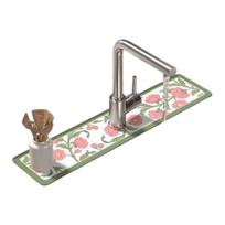 Kitchen Sink Drain Mat Super Absorbent Faucet Splash-Proof Table Mat Waterproof Foldable Bathroom Countertop Small