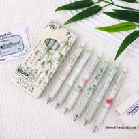 Ancient Style Bamboo Shadow Quick-Dry Neutral Pen - High Appearance, Black Ink, Ideal for Chinese Painting & Exams 0.5mm