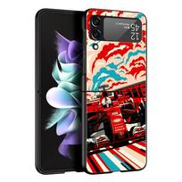 Ayrton Senna F1 Phone Case For Samsung Galaxy Z Flip 6 5 4 3 Shell For Samsung Z Flip3 Flip4 Flip5 Flip6 Black Hard PC Cover Z Flip gray