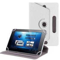 Dirbtinės odos planšetinio kompiuterio dėklo dangtelis, 360 laipsnių besisukantis stovas, universalus laikiklis For 7 Inch Tablet Pc balta