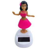Solar Dancing Beach Girl Automatic Swing Car Interior Ornament Dashboard Decor rožinė