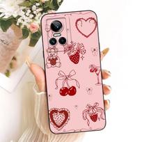 For Realme GT Neo3 Neo5 130W 250W Realme GT3 Phone Case Bow Pattern Flower Butterfly Girly Back Cover Silicone Soft Casing Realme GT3 beige