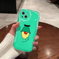 Cute S-SpongeBobs 3D Wave Case For IPhone 16 15 14 13 12 11 Pro Max Mini X XR XSMAX 8 7 6S Plus Soft Silicone Cover iPhone 15 Plus