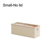 Nešiojamas drabužių organizatorius su vizualiais stalčiais ir permatomu dangčiu Small-No lid beige
