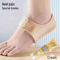Unisex Heel Pads: Shock Absorbing, Pressure Resistant, Relieve Foot Fatigue and Heel Pain, with Velcro Protection S (Regular Type)