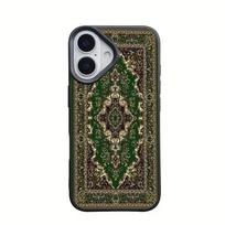 Vintage Lichee leather pattern Phone Case For Vivo X200 Y31 Y400 Y39 Y29 Y19 Y04 Y19S Y28 Y03 Y27 Y17S FE 5G Dark Green Carpet vivo Y20 4G