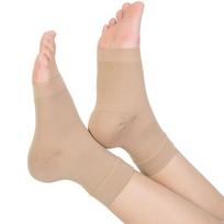 1Pc Elastic Heel Protective Sock Soft Ankle Support Sports Socks Gel Heel Pads  Unisex S smėlis