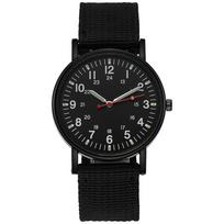 Luminous Dial Quartz Watch Nylon Strap Sports Watch Retro Wristwatches juoda