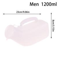 1Pc Portable Urinals Bottle For Women/Men 1000/1200Ml Plastic Bedpan Bottle With/Without Lid Pee Container Urinary Pee Bottle Men balta