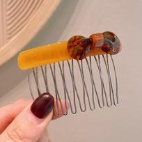Korean Style Elegant Acetate Hair Comb with Bow Knot