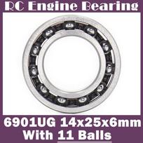 6901UG RC Engine Bearing 14*25*6 mm ( 1 PC ) 6901 UG ID 14mm With 11 Balls Glow Plug Model R/C Engines Ball Bearings