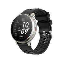20 mm oficialaus stiliaus silikoninė laikrodžio apyrankė, skirta Amazfit Active 3 Premium, sportiška, kvėpuojanti apyrankė, skirta Amazfit Active 3 Premium juoda