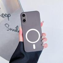 Dėklas iPhone XS Max, X/XS, Premium magnetinis matinis apsauginis telefono dangtelis iPhone X/XS gray