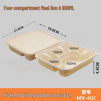 OEING Disposable Corn Starch-Based Multi-Compartment Meal Prep Containers