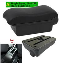 For Peugeot 307 Armrest Box For Peugeot 307 CC Convertible 2001 2002 2003 2004 2005 2006 2007 2008 Car Armrest Storage Box A2 black line No USB