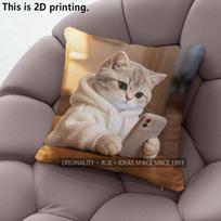 Cozy Lazy Cat Throw Pillow Covers Pattern Cushion Cover Suitable for Sofa Bedroom Car Pillow Cover 40x40cm