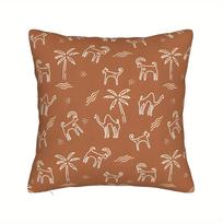 pc Arabian Wildlife  Camel Decorative Cushion Cover  Machine Washable Zipper Closure Brown with Black Animal  Palm Tree De 40x40cm