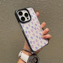Summer new ins transparent mobile phone case Apple 14promax simple love iPhone17 anti-drop tpu soft case apple 17